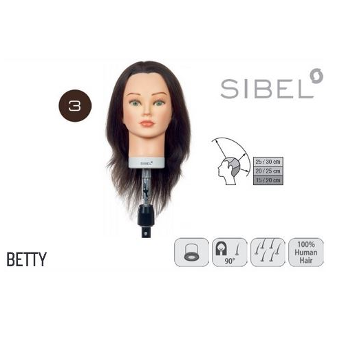 Oefenhoofd Betty - 100% Human Hair