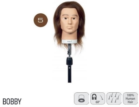 Oefenhoofd Bobby - 100% Human Hair