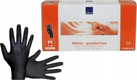Abena nitril wegwerp huishoud handschoenen  Maat M- 100 Stuks zwart
