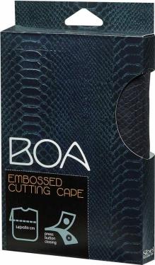 Sibel Boa Kaplaken met Relief en Drukknopen Zwart