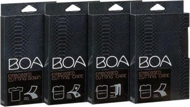 Sibel Boa Kaplaken met Relief en Drukknopen Zwart